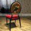 Promotion Round back design stackable steel wedding chair