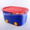 New PP plastic storage box with lid with wheels
