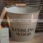 Powder coat Kindling Bucket with wooden handle
