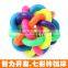 Hot selling pet color sounding toy ball colorful bell knitting ball 9.5cm large puzzle toys