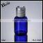 2017 hot new products cosmetic beard oil lotion 75ml blue round shoulder pet plastic shampoo bottle packaging disc top cap