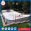 Fabricated hdpe ice rink barrier with steel bracket