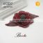 13.5CM real touch new top seller rhinestone surface leather flower for shoes decoration