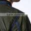 MGOO High Quality Green Nylon Bomber Jackets Custom Long Sleeves Ruffles Padded Cotton Winter Mens Tops