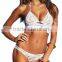 M1156 Runwaylover 2016 Ladies V-neck Stripe Split Swimsuit Bikini