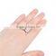 Copper Unadjustable Rings Silver Tone Cube