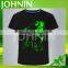Custom cotton your design mixed size glow in the dark 3D LED t-shirt