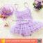 Purple Flounce Baby Toddler Swimwear One-piece Girls Swimsuit