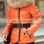 Hot Sell New Design Women Stylish Shiny Down Jacket With Fur Hood