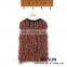 Girls personalized sublimation knitting waistcoat with rabbi fur