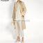 Women Round Neck Ribbed Knit Cotton Blend Sweater