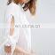 Wholesale New Arrivals High Quality Long Sleeve Fashion White Blose