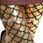 2017 golden fish and snake skin print fitness leggings for evening club sexy fashion women