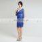 Elegant V Neck 3/4 Sleeve Royal Blue Lace Cocktail Party Dresses Ladies Party Dress