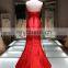 1A766 Real Picture Junoesque Off shouder mermaid sheath red evening dress 2016 new design