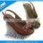 Green ladies shoes upper on wholesale