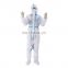 Breathable Protective Coverall Unisex Disposable Non-woven Security Protective Isolation Garments Zipper