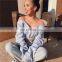 New Arrivals 2020 Women Clothing Sexy V-neck Strapless Cropped Sweater Fall Customize Crop Tops