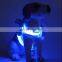 Nylon Safety Pet Dog Belt Harness Glow LED Flash Flashing Light Up Leash LED Light Dog Safety Harness