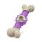 Safe and eco-friendly  material dog bone shape toy teeth cleaning dog chew toy