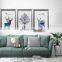 Modern and fashionable household decoration The deer in the forest ink painting Ink glass artwork