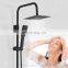 Yuyao Luxury Black Bathroom Wall Mounted Shower Column Set With Thermostatic Faucet