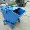 Workshop heavy wheeled mobile scrap iron truck forklift dump type waste box bottom open garbage truck turnover box