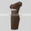 2016 hot selling off shoulder backless hollow out bandage dress