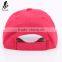 Organic cotton and polyester pink baseball cap custom