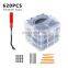 620 Pcs Car Retainer Clips & Plastic Fasteners Kit- Auto Push Pin Rivets Set with Fastener Remover and Hose Clamps- Door Trim