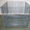 Industrial collapsible rigid wire mesh container for storage