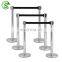 4 PCS Queue Stanchions with 2m Retractable Belt from China factory