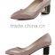 Brand new design square high heels shoes lady pointed toe dress shoes