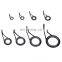 75 Pcs Fishing Rods Accessories Kit High Carbon Steel ceramics Fishing Guide Rings Combo