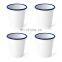 Bulk japanese design white color tall whisky bride tumbler with black rim