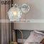 HUAYI Popular Product Modern Style Living Room Bedroom Iron Glass E14 Wall Lamp