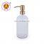 Bathroom Accessory 500Ml Glass Lotion Bottle Baby Bottle Liquid Wash Soap Dispenser Bottle With White Pump