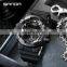 SANDA 387 Trend big dial men silicone bracelet military sport watch digital waterproof