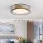 Indoor European Style Gold Brass Ceiling Light Round Modern Indoor LED Ceiling Lamp for Hotel Living Room