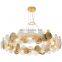 Maple Leaf Art Glass Chandelier Modern Hotel Lobby Luxury LED Indoor Bedroom Pendant Light