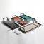 modern restaurant hotel rectangular nordic decoration metal handle leather tray