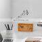 Customized Animal Shaped Desktop Small Rectangle Bird Bamboo Analog Desk & Table Clocks