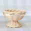 Hot Sale Footed Fraise bowls Rattan Cake Stand Tray for Table Handwoven Basket for Breakfast Wholesale