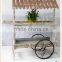 new design outdoor antique vintage wooden flower cart for sale for garden decor HW15A00308
