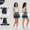 2 In 1 Piece Tennis Skirts With Shorts Custom Fitness Upf 50+ Sports Pockets Dress