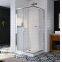 Hiseng custom design 10 mm frameless shower glass door stainless steel shower sliding door