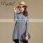 2024 Custom O-Neck Jumper Long Think Women's 100% Cashmere Sweater Solid Gray Knitted Casual Style for Winter