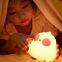Hot Sale New Creative Cute Animal LED Night Light Decorative Silicone Tap Sensor Rechargeable Power Supply for Room Dormitory