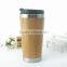 Made in China Mlife wholesale high quality mini 350ml double wall stainless steel vacuum bamboo flask, bamboo tea travel mug                        
                                                                                Supplier's Choice