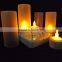 2016 New Arrival 4Pcs Smokeless Flameless Rechargeable LED Candle Light